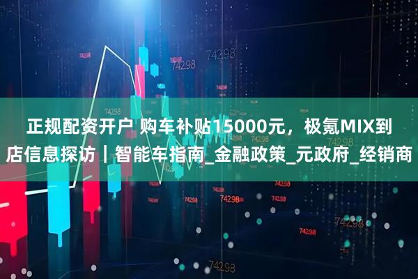 正规配资开户 购车补贴15000元，极氪MIX到店信息探访｜智能车指南_金融政策_元政府_经销商